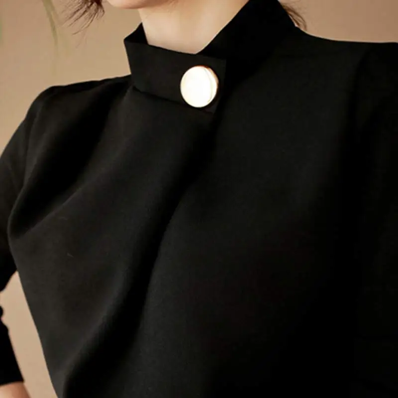 Новинка 2019 года Осеннее женское однотонное платье трапециевидной формы с