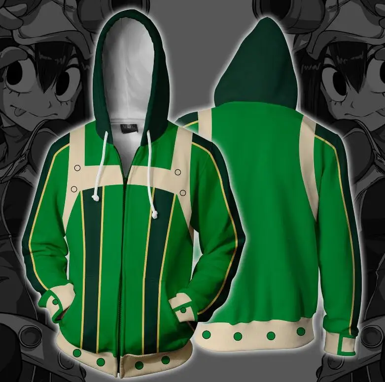 3D наряды Аниме Boku no My Hero академия толстовка куртка пальто Униформа футболка Bakugou