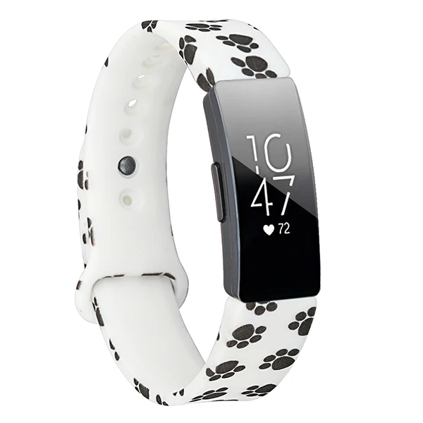 Paw Силиконовый ремешок для Fitbit Inspire HR Flora, цветной смарт-ремешок для Fitbit Inspire/Inspire HR, аксессуары, маленький Ларг - Цвет: Paw