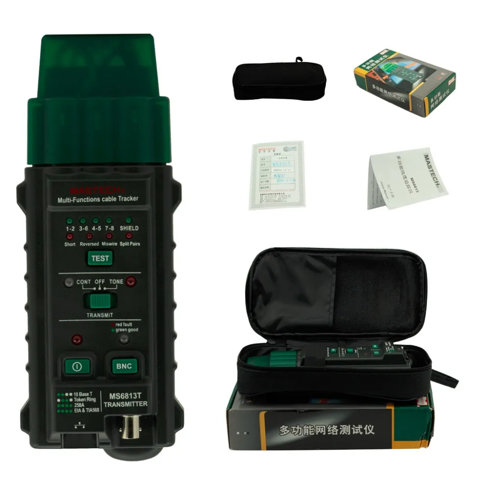 MASTECH MS6813 Многофункциональный сетевой кабель и тестер телефонной линии детектор трекер автоматический мультиметр