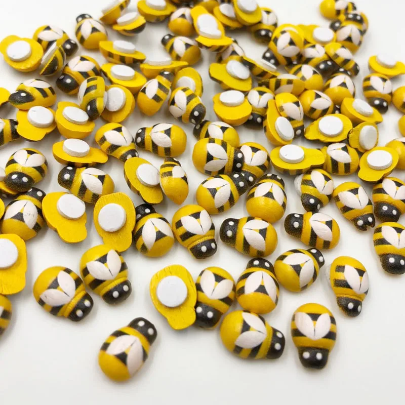 

100 pcs Bee Stickers Easter Decoration Cute for Scrapbooking 9x13MM WB289