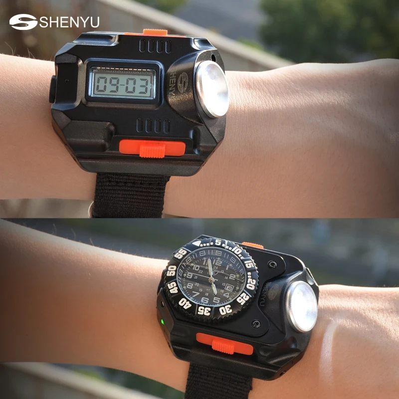 Часы вспышки света LED Watch Фонарик светодиодный wristlight Перезаряжаемые Лампы для