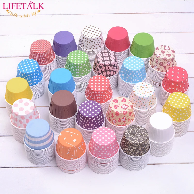 100 шт. инструменты для украшения торта бумажные формы выпечки кексов красочные