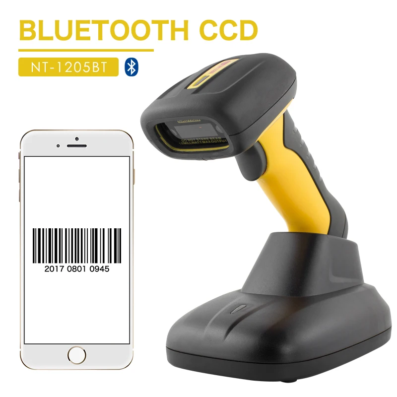 1205BT Bluetooth CCD NETUM NT-1205BT Bluetooth CCD сканер штрих-кодов и W6-X Портативный USB беспроводной CCD считыватель штрих-кодов 1D для Android ios - Цвет: 1205BT Bluetooth CCD