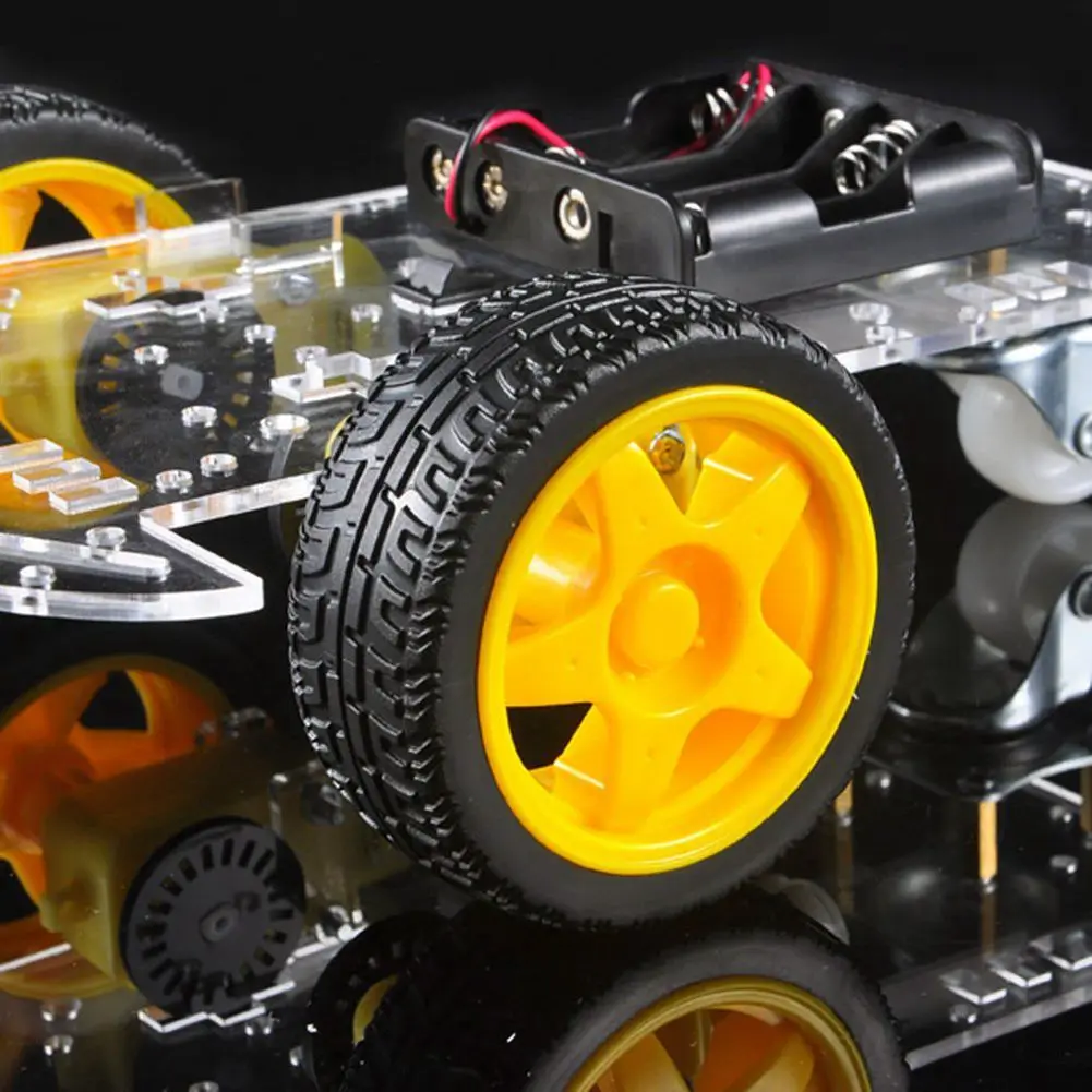 WOTT прозрачный мотор умный робот шасси автомобиля Комплект скорости кодер