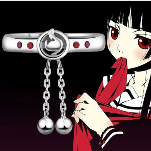 HELL GIRL Jigoku Shojo Enma Ai аниме Регулируемый 925 пробы Серебряное кольцо Косплэй|Кольца| |