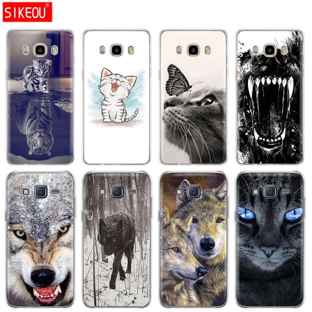 Силиконовый чехол для телефона Samsung Galaxy J1 J2 J3 J5 J7 MINI 2016 2015 prime cat wolf animal|Бамперы| |