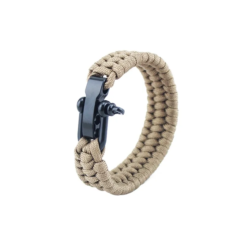 Outdoor Camping Hiking Rescue Paracord Bracelets Parachute Cord Men &amp Women Emergency Rope Black Survival Stainless | Спорт и
