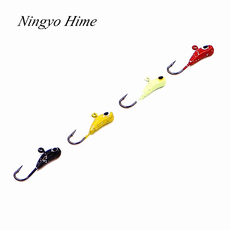 Рыболовные приманки Ningyo Hime в форме банана 4 шт. мини свинцовые рыболовные крючки