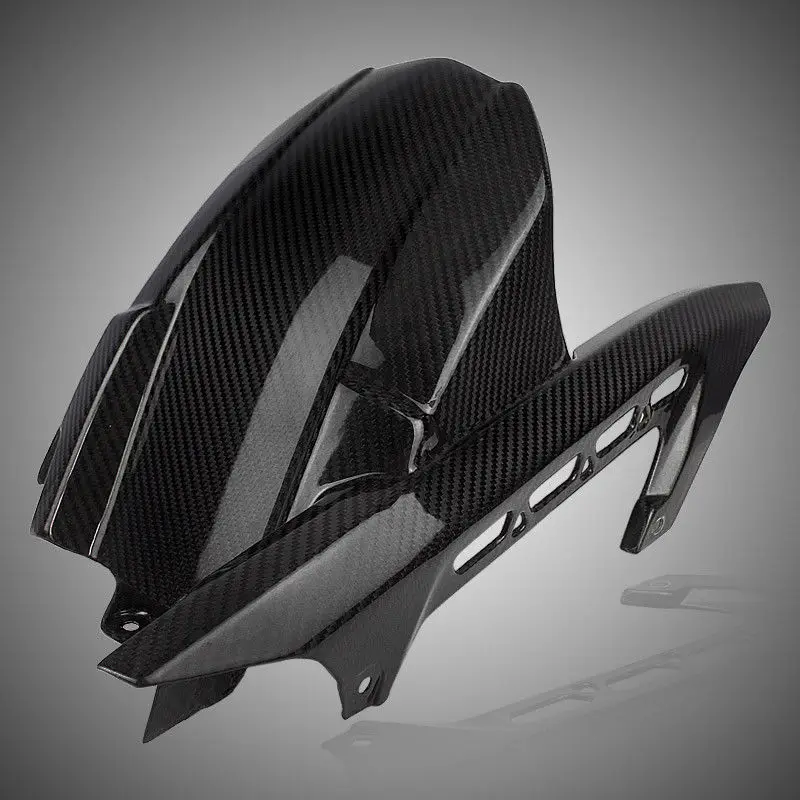 Великобритании! Мотоцикл реальные углеродного волокно заднее колесо крышка Fender