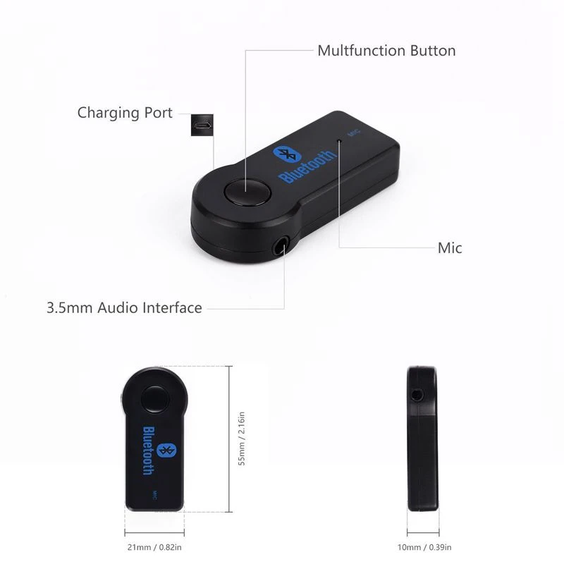 Onever Универсальный 3 5 мм автомобильный Bluetooth аудио музыкальный приемник адаптер