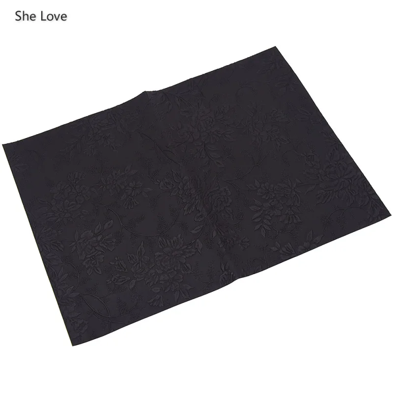 She Love A4 винтажная цветочная ткань из искусственной кожи для сумок с бантом 21x29 см