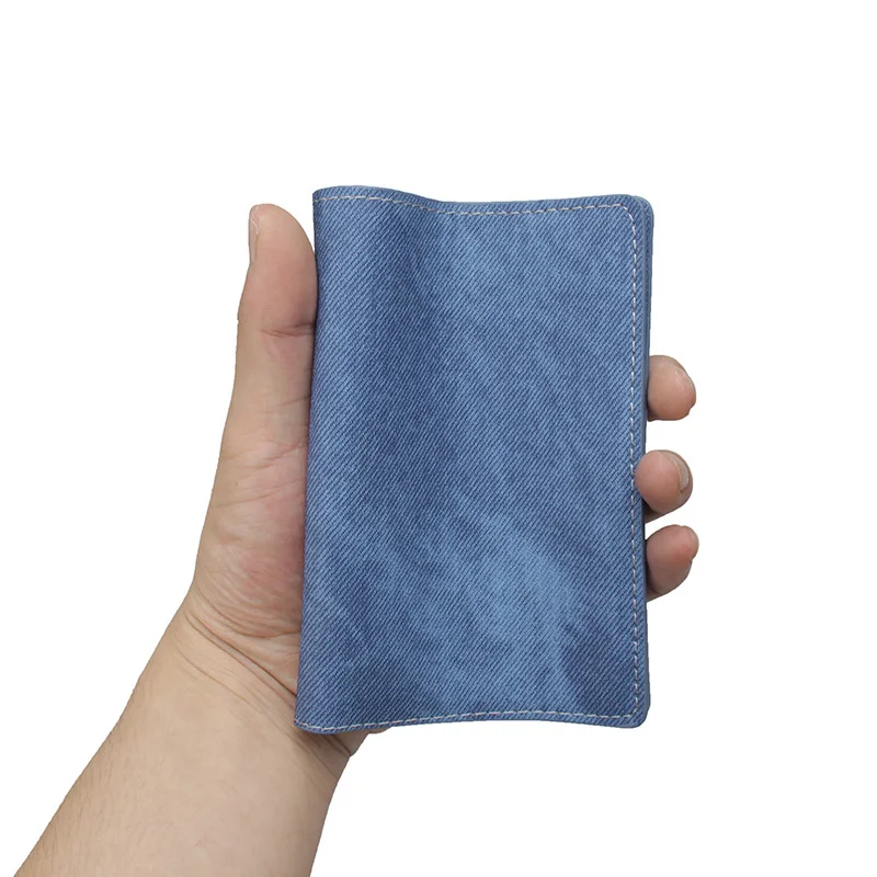 Jean Design PU Passport Holder Cute Solid Pattern Travel Visiting Protector Credit Card Case Pouch (customize available | Багаж и сумки