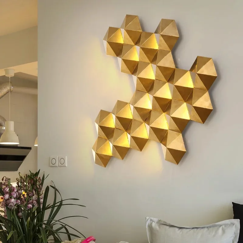 Современная Квадратная Металлическая светодиодная настенная лампа Lustre Luminarie