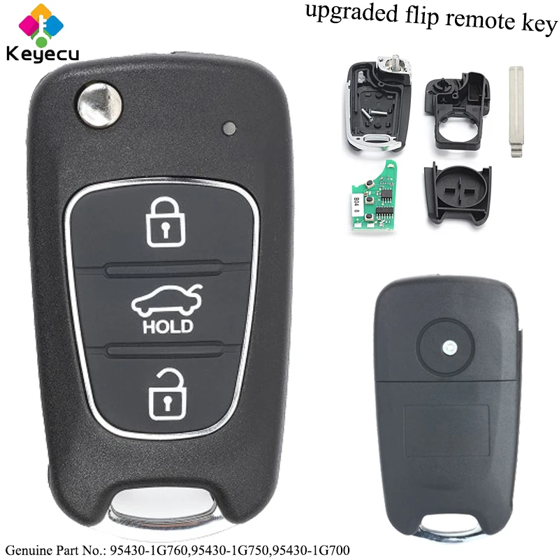 Пульт дистанционного управления KEYECU для Kia Rio 433 2009 P/N: 95430-1G760 2010 МГц | Автомобили и