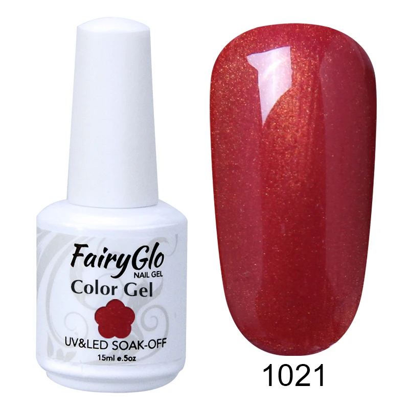 1021 FairyGlo, УФ-гель для ногтей, 15 мл, чистый цвет, Гель-лак для ногтей, светодиодный, лампа, Гель-лак, краска, Гель-лак, Лаки, тиснение, гибридный лак, чернила - Цвет: 1021