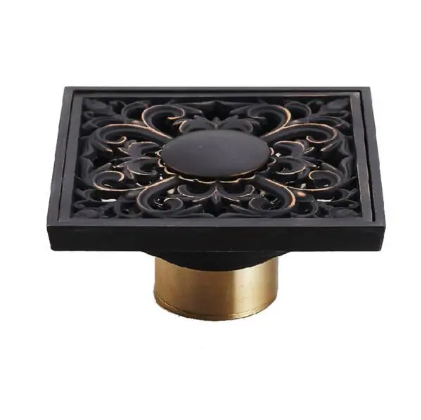 10x10 см классический черный бронзовый латунный ЦВЕТОЧНЫЙ РЕЗНОЙ художественный