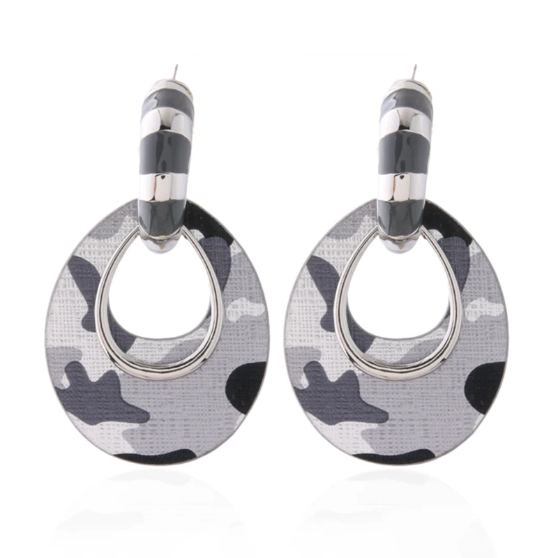 NeeFu WoFu серьги из кожи тигра ювелирные изделия очаровательные с принтом кольца для