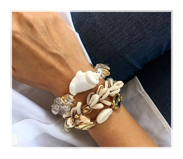 Bransoletki damskie браслеты для женщин boho beach натуральный Каури concha shell браслет pulseras mujer