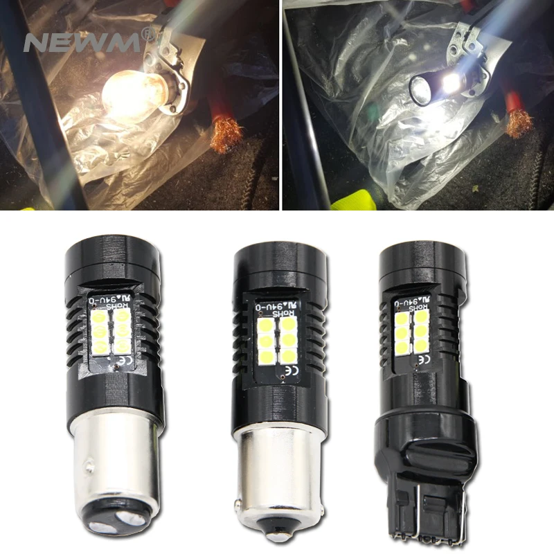 

2Pcs Car Light 1156 LED BA15S P21W LED BAU15S PY21W BAY15D 1157 P21/5W R5W 21 SMD 3030 Auto Lamp Bulbs LED 12V - 24V
