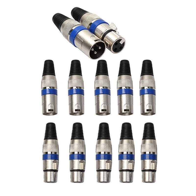10 шт. XLR 3Pin Мужской и Женский Микрофон Разъем Аудио провод кабель