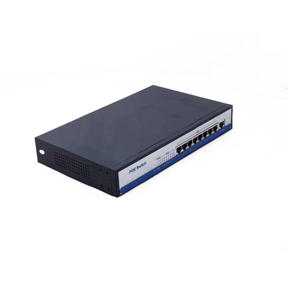 POE коммутатор HY01 на 100 Мбит/с 8 портов IEEE802.3af/at 50 В 3 А 150 Вт источник питания для HD