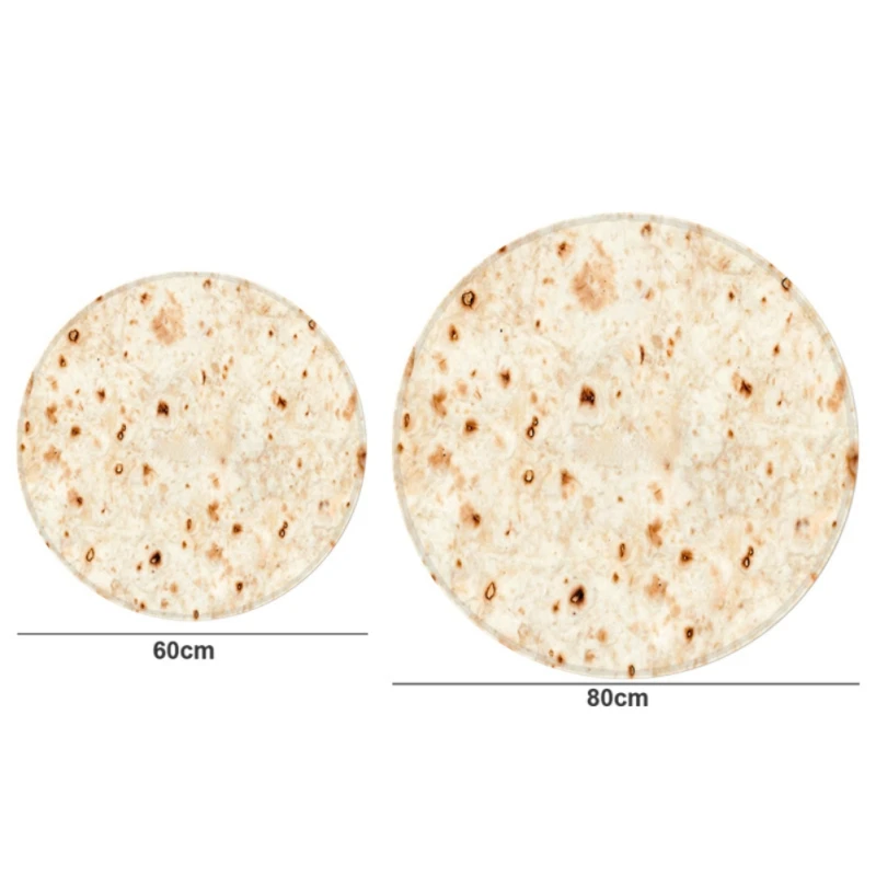 Современный круглый коврик Burrito Tortilla с принтом мягкий фланелевый нескользящий