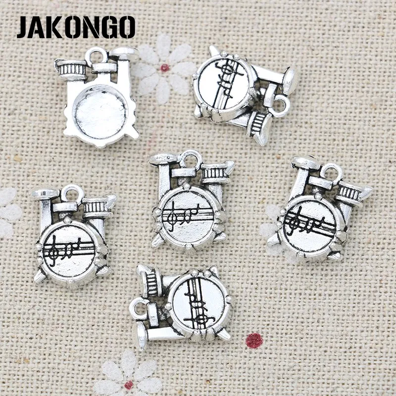 JAKONGO 10 шт. антикварные посеребренные музыкальные Подвески для самостоятельного