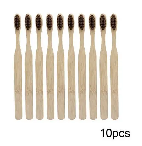 10pcs 10/4 шт./лот древесины зубная щетка "Радуга" бамбуковой ручкой Зубная щётка мягкие волокна отбеливание Радуга деревянная ручка зубная мягкий набор кистей для макияжа - Цвет: 10pcs