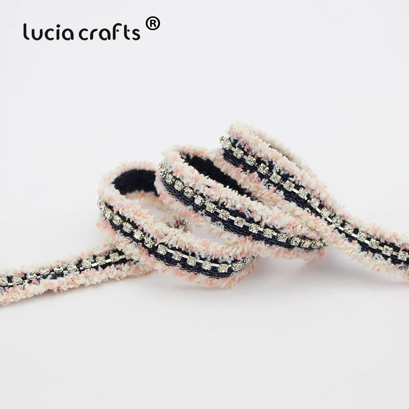 Lucia crafts 1 ярд 13/15/18 мм Фрезер для ногтей, сверлильный кисточкой лентой отделка тканевая лента для рукоделия костюм платье швейные материалы P0814 - Цвет: Color 4 Approx 18mm