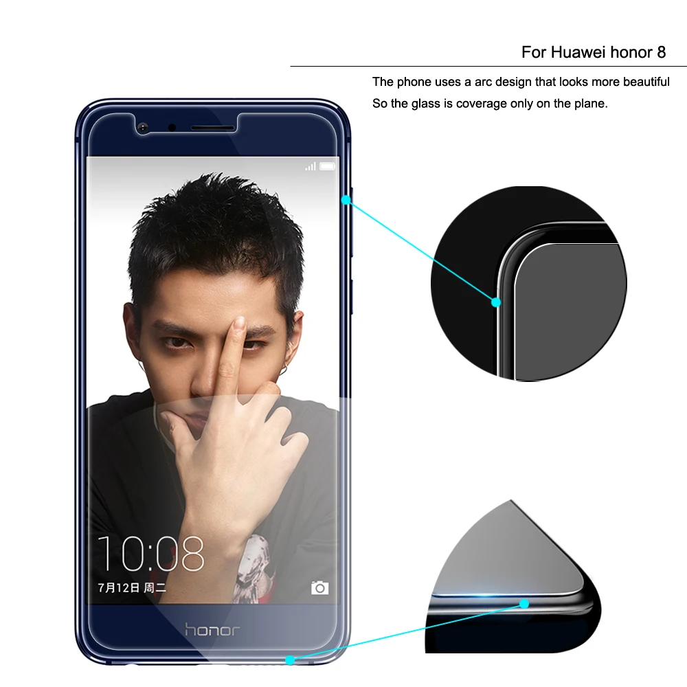 Ультратонкое высококлассное закаленное стекло для Huawei honor 5C 3C 3X 4C 4X 4A 5A 6X7 8 защита