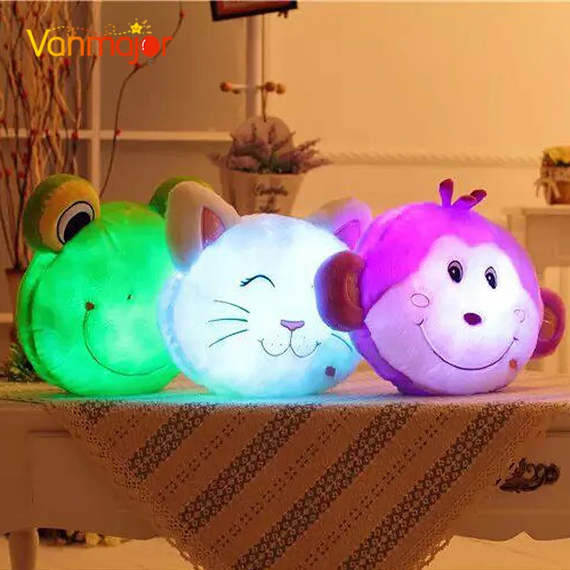 1 шт. светящаяся яркая искусственная кожа кот мягкая плюшевая игрушка кукла