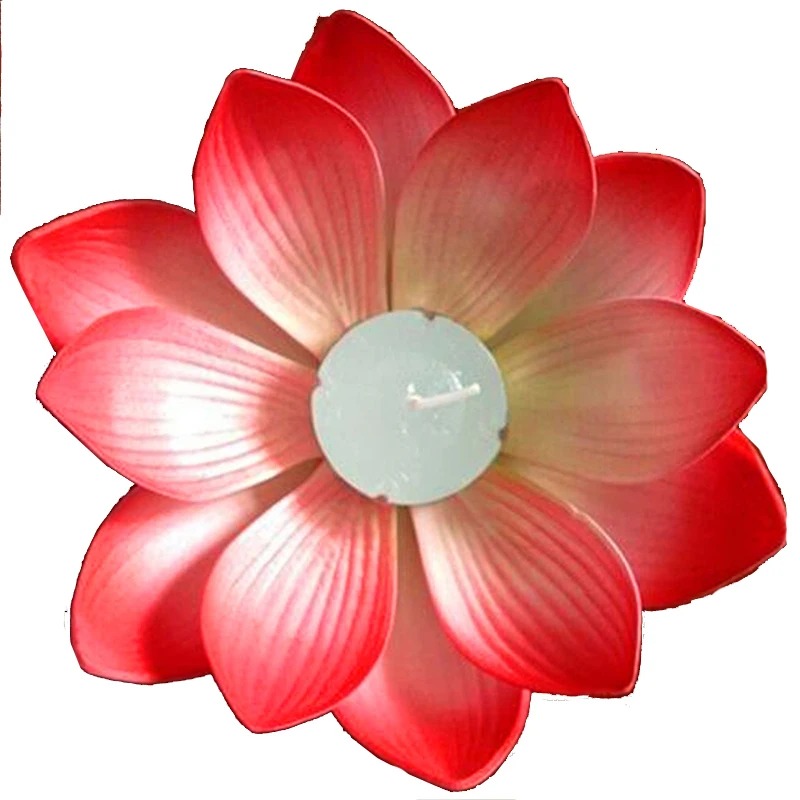 1 x Открытый плавающий Лотос свет бассейн Пруд Сад Вода цветок лампы Фонарики