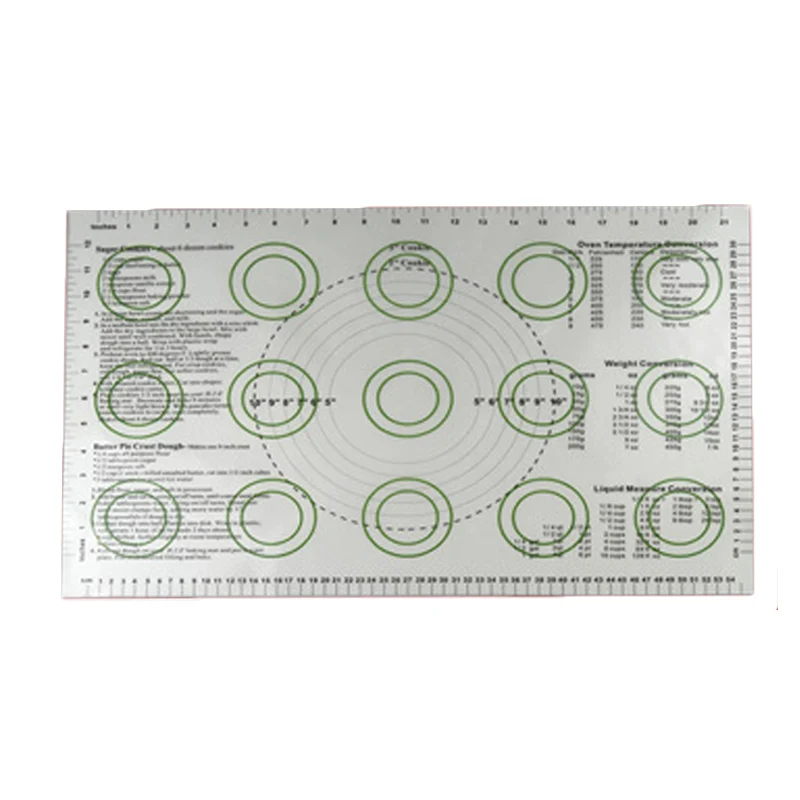 585x385x0.4mm green Силиконовый коврик для раскатки теста, коврик для духовки, макарон, с антипригарным покрытием, для кухни, бытовой, 1 шт., коврик для выпечки, лист, кондитерские инструменты - Цвет: 585x385x0.4mm green