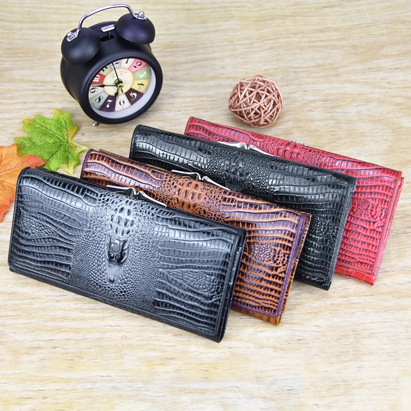 DICIHAYA, женский клатч, новинка, кошельки, натуральная кожа, кошелек, женский, длинный, кошелек, для женщин, Аллигатор, кошелек для монет, для iPhone X
