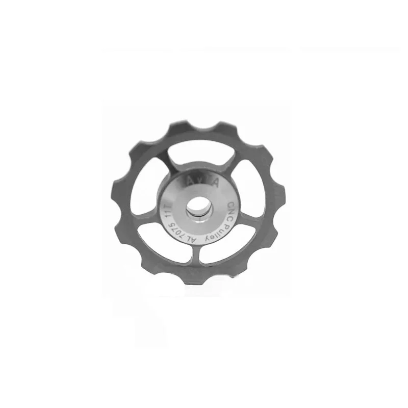 FETESNICE MTB задний переключатель Jockey колеса 11 Т сплав подшипник шкив колеса - Цвет: Titanium 1pcs