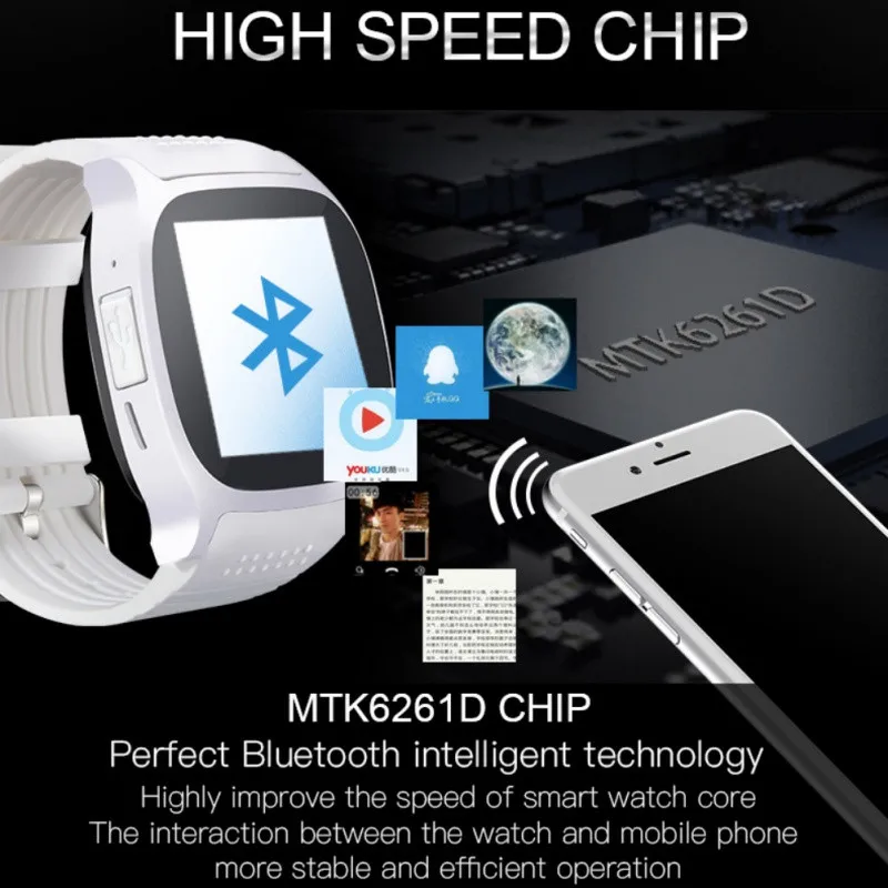 T8 Bluetooth умные часы с поддержкой sim карты и tf камерой синхронизация сообщений о