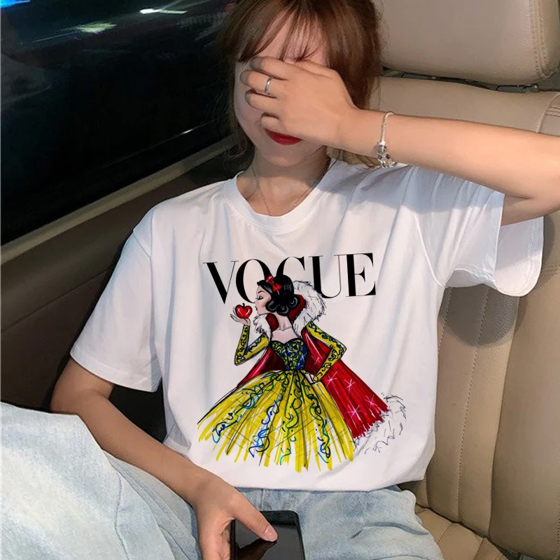 Vogue Princess футболка Женская Harajuku Ullzang графическая футболка Забавный мультфильм 90s футболка эстетический корейский стиль Топ Тройники женские