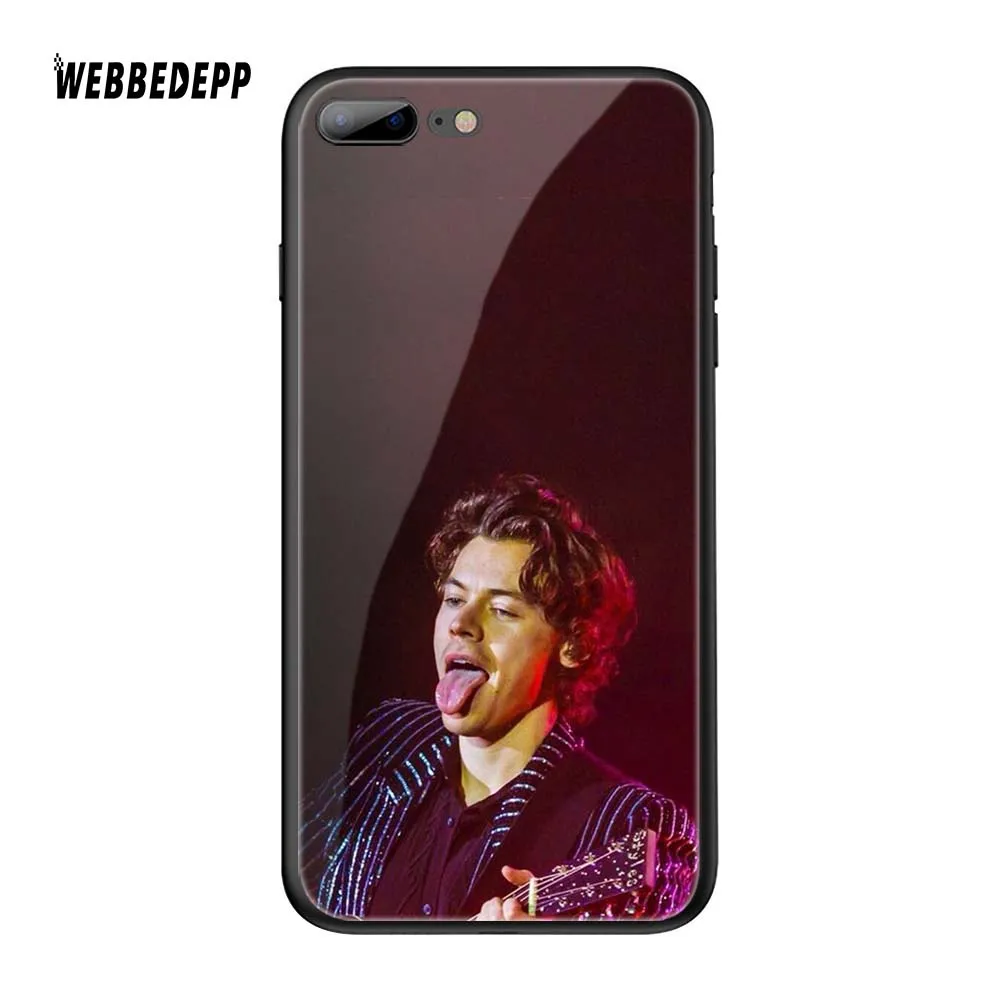 TG22 WEBBEDEPP One Direction в виде татуировки Harry Styles» закаленное Стекло чехол для Apple iPhone 6 6S 7 8 плюс 5 5S SE XR X XS 11 Pro MAX чехол - Цвет: TG22