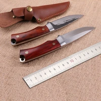 fixed blade knife free shipping handmade 440c steel hunting camping survival knife wood handle fixed blade tactical knife