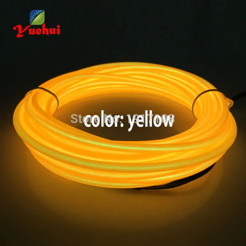 Yellow С игрушками/Одежда для рукоделия светящиеся вечерние принадлежности гибкий неоновый светильник светящийся 3,2 мм 5 м желтый EL провод веревка лента кабельная полоса неоновый светильник s - Цвет: Yellow
