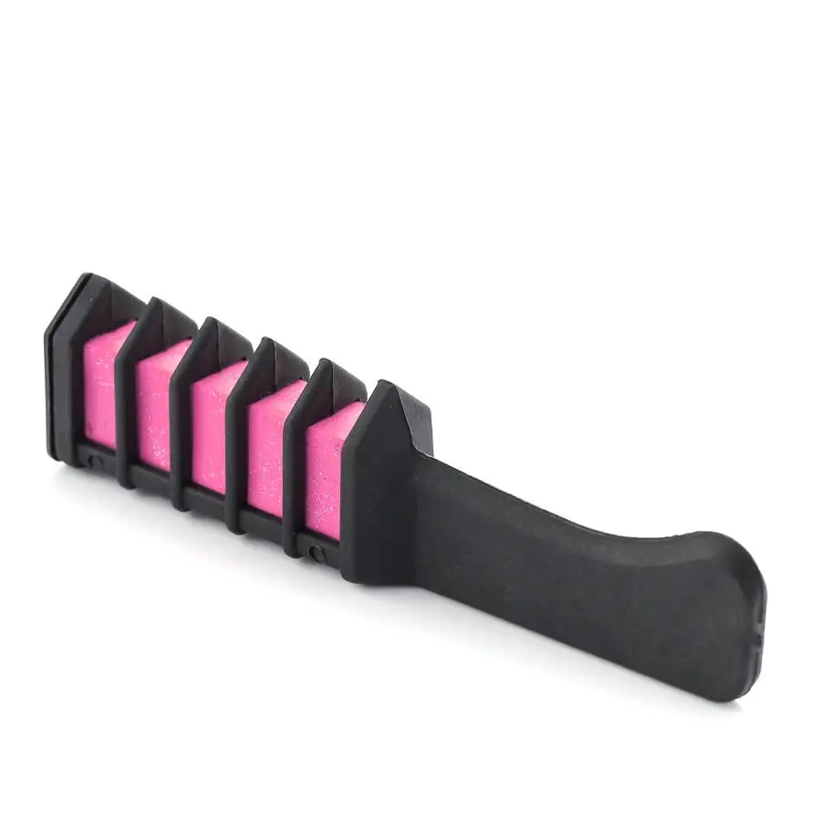 Pink BearPaw 10 цветов S женские волосы цветные расчески временные Волосы Мел Цвет расческа краска для волос Личный Салон инструмент для укладки волос Мода для мужчин - Цвет: Pink