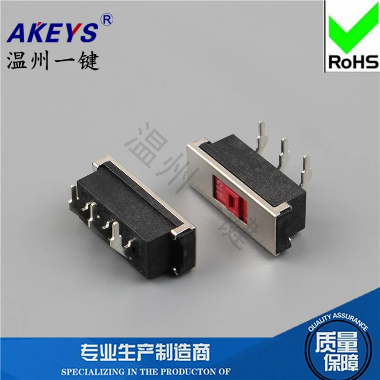 

2 Pcs 230V~115V conversion switch without ear three-foot toggle switch with iron frame L16 DB-14 nickel-plated white shell