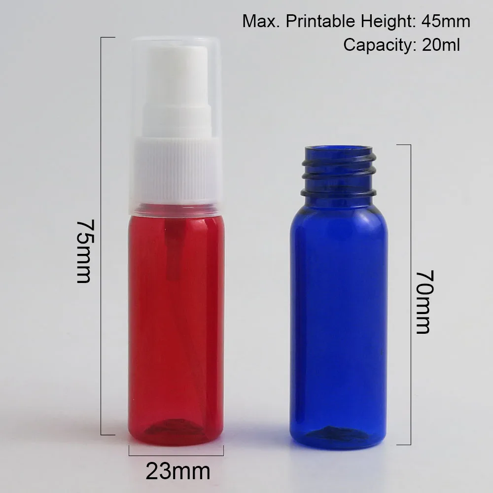 

100 x 20ml Hight Quality Hot Sale Plastic Perfume Bottles 20cc Mist Sprayer Plastic Atomizer 2/30oz Mini Fragrance Container