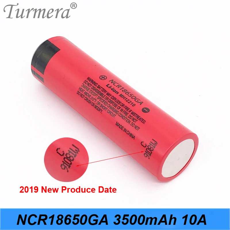18650 батарея 3500mah NCR18650GA 10a 3,6 V батарея для электрического велосипеда батарея фонарик Новая батарея PK ncr18650b