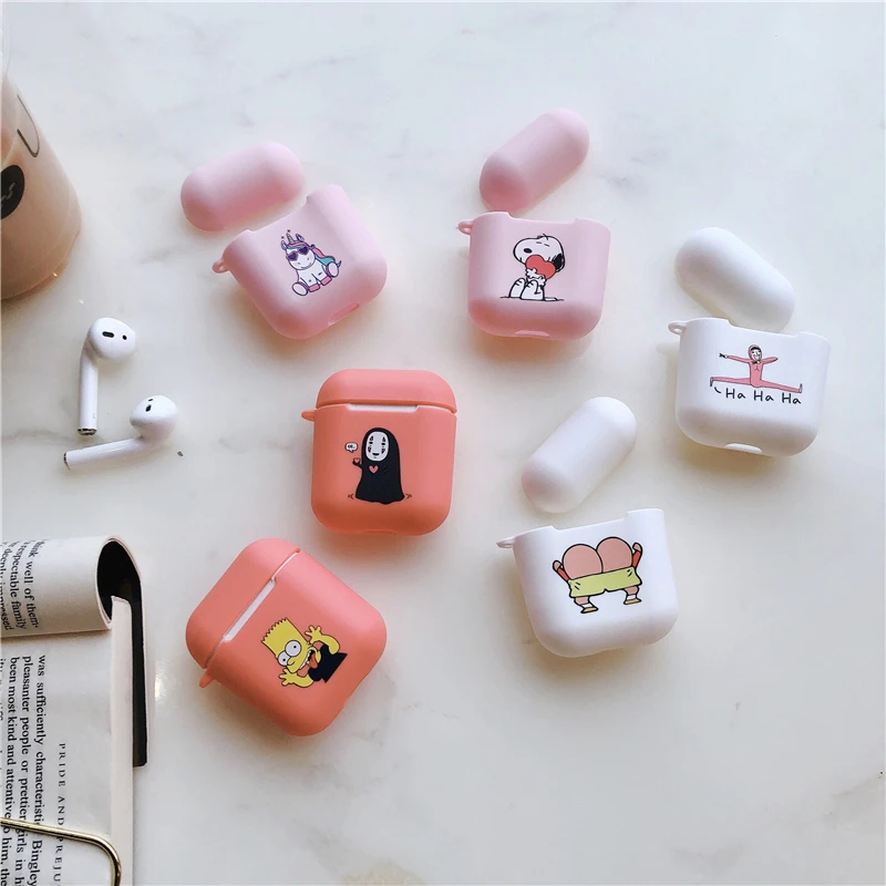Милый роскошный мультяшный силиконовый ударопрочный чехол для Airpods, беспроводные наушники, чехол для Apple Air Pods 2, сумка для зарядки с логотипом бренда