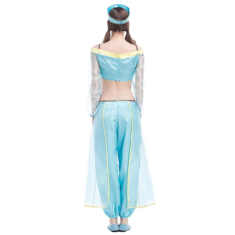 

Aladdin Lamp Princess Jasmine Costume Adult Women Halloween Fantasia Princess Cosplay Female Carnival Fancy Dress Up Outfit