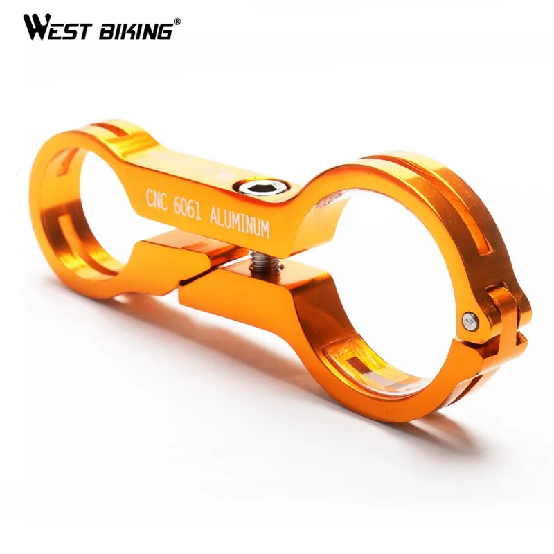 WEST BIKING карбоновая велосипедная ручка удлинитель крепление ЧПУ Алюминиевый расширитель держатель светильник держатель для компьютерной лампы зажим 31,8 мм