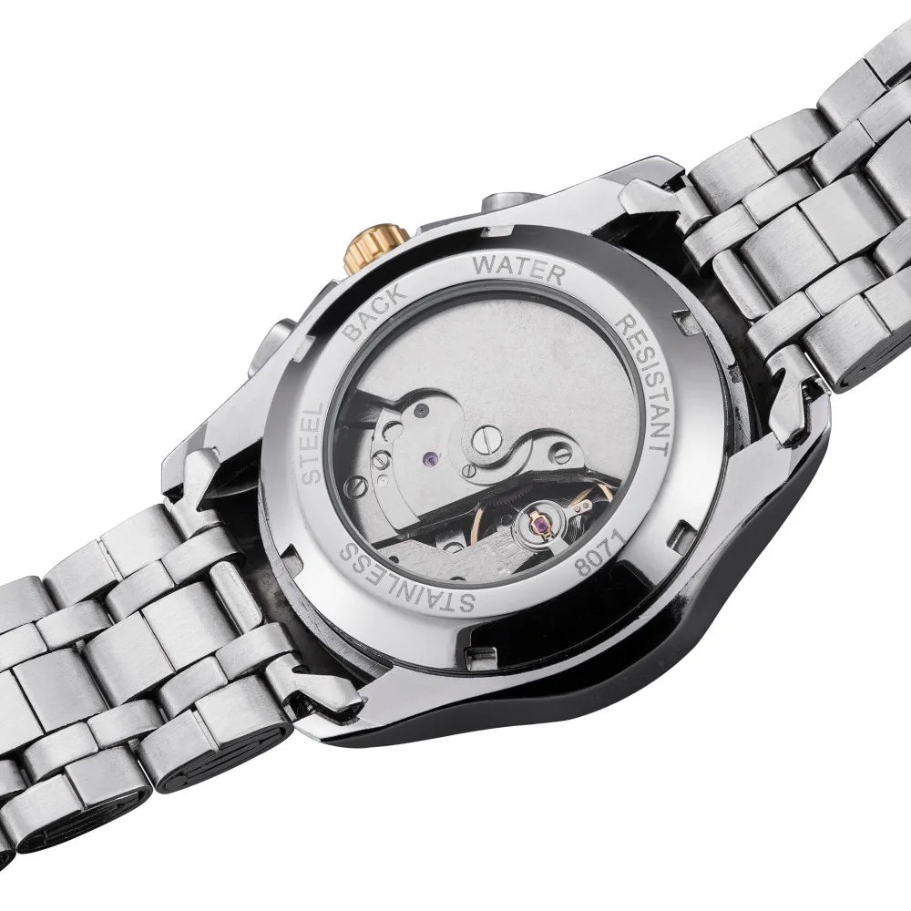 Мужские Аналоговые часы с автоматической датой и автоподзаводом браслет из