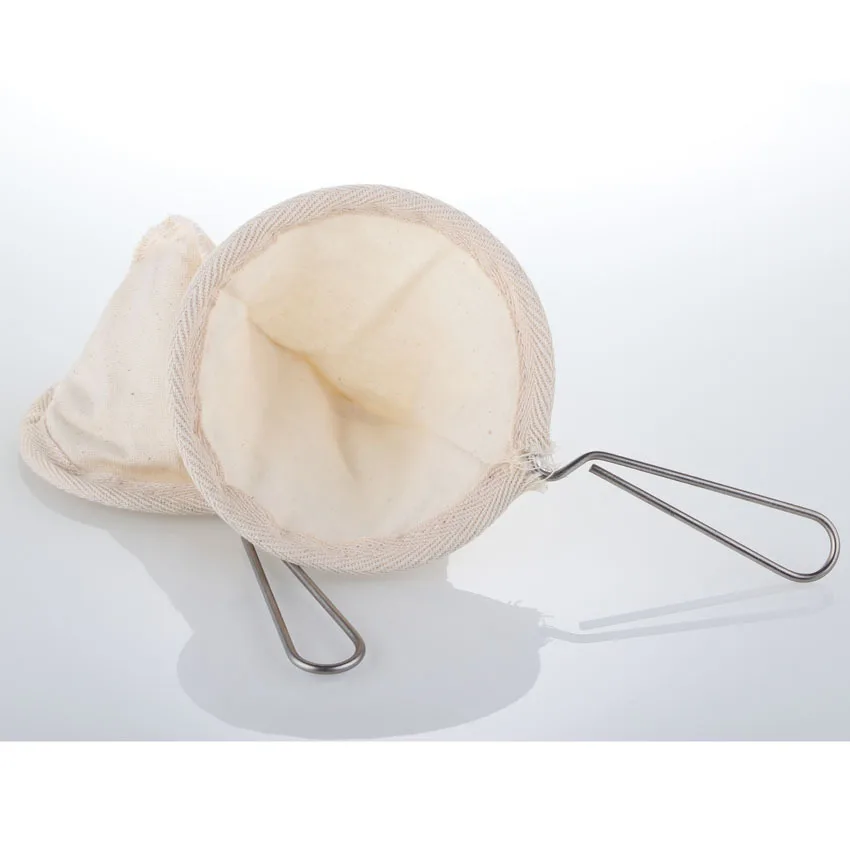 JIVANWARE 2 шт фланелевые ручные фильтры для кофе влагоотделитель эспрессо Pour OverHandle Bag